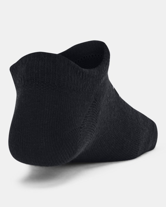 兒童UA Essential No Show Socks 6對裝 in Black image number 2